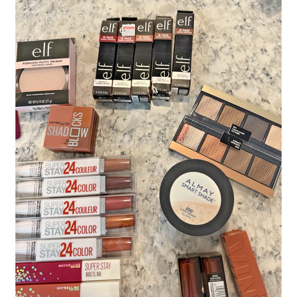 Makeup Bundle Lot of 68 items Nyx e.l.f. Maybelline Almay Essie Rimmel - Picture 6 of 9